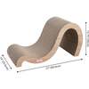 Kona 27" Cardboard Double Sided Wave Cat Scratcher with Catnip, Oak Wood - Pet Accessories - 6