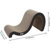 Kona 27" Cardboard Double Sided Wave Cat Scratcher with Catnip, Ink - Pet Accessories - 6