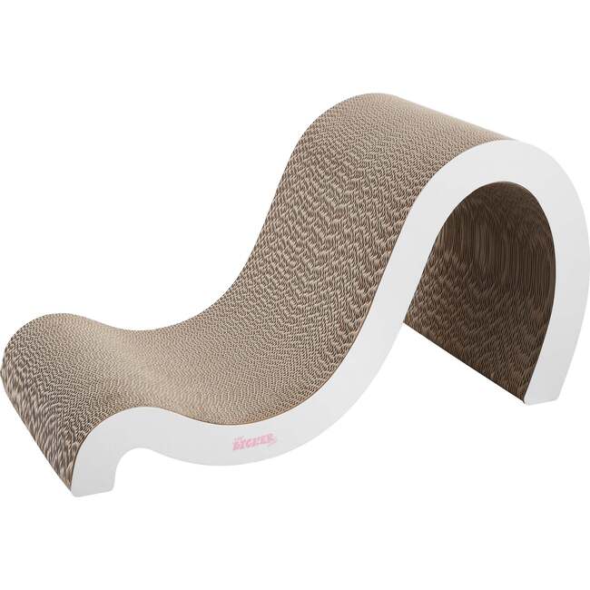 Kona 27" Cardboard Double Sided Wave Cat Scratcher with Catnip, Cloud - Pet Accessories - 4