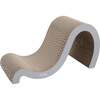 Kona 27" Cardboard Double Sided Wave Cat Scratcher with Catnip, Fog - Pet Accessories - 4