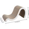 Kona 27" Cardboard Double Sided Wave Cat Scratcher with Catnip, Cloud - Pet Accessories - 6