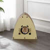 Koko 19" Cardboard Triangle Cat Cave Scratcher with Catnip, Almond - Pet Accessories - 2