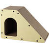 Kento 23.63" Minimalist Cardboard Angled Cat Cave Scratcher with Catnip, Almond - Pet Accessories - 4