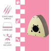 Koko 19" Cardboard Triangle Cat Cave Scratcher with Catnip, Almond - Pet Accessories - 5