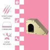 Kento 23.63" Minimalist Cardboard Angled Cat Cave Scratcher with Catnip, Almond - Pet Accessories - 5