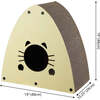 Koko 19" Cardboard Triangle Cat Cave Scratcher with Catnip, Almond - Pet Accessories - 6