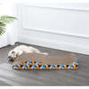 Eero 32" Cardboard Foldable Lounge Cat Scratcher with Catnip, Blue/Orange - Pet Accessories - 2
