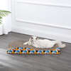 Eero 32" Cardboard Foldable Lounge Cat Scratcher with Catnip, Blue/Orange - Pet Accessories - 3