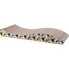 Eero 32" Cardboard Foldable Lounge Cat Scratcher with Catnip, Blue/Orange - Pet Accessories - 4