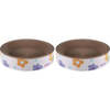 Daisy 18.13" Cardboard Bowl Cat Scratcher with Catnip, White/Multi (Set of 2) - Pet Accessories - 4