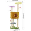 Aisling 51" 4 Tier Sisal Heart Cat Tree with Scratching Posts, Napping Perch, and Dangling Toys, Multi - Pet Accessories - 5