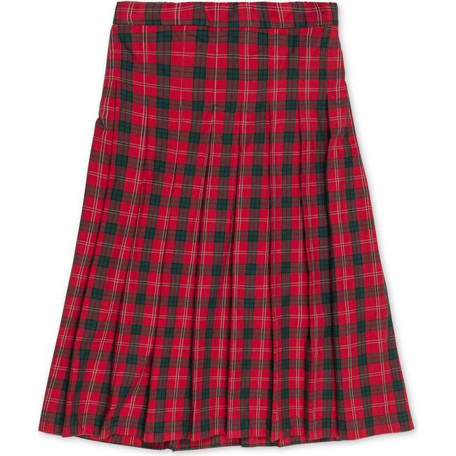 Organic Pleated Midi Skirt, London Plaid