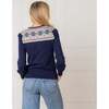 Organic Fair Isle Puff Sleeve Sweater, Scottish Snowflake - Sweaters - 3