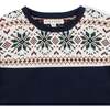 Organic Fair Isle Puff Sleeve Sweater, Scottish Snowflake - Sweaters - 4
