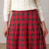 Organic Pleated Midi Skirt, London Plaid - Skirts - 3