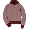 Organic Tweed Stitch Turtleneck Sweater, Oxblood Tweed - Sweaters - 1 - thumbnail