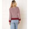 Organic Tweed Stitch Turtleneck Sweater, Oxblood Tweed - Sweaters - 3