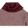 Organic Tweed Stitch Turtleneck Sweater, Oxblood Tweed - Sweaters - 4