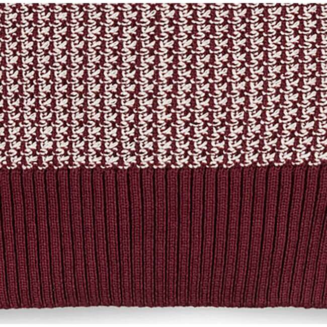 Organic Tweed Stitch Turtleneck Sweater, Oxblood Tweed - Sweaters - 5