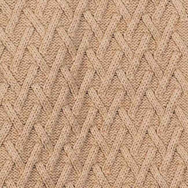 Organic Herringbone Stitch Cardigan Sweater, Camel Heather - Cardigans - 5