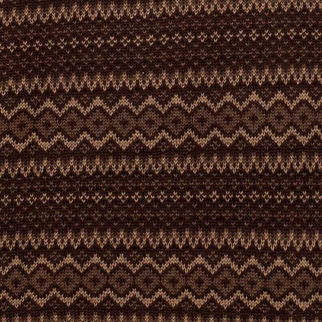 Men's Organic Half Zip Intarsia Pullover Sweater, Chocolate Fireside Fair Isle - Sweaters - 4