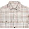 Men's Organic Flannel Double Pocket Button Down Shirt, Taupe Heirloom Plaid - Button Downs - 4