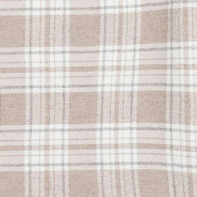 Men's Organic Flannel Double Pocket Button Down Shirt, Taupe Heirloom Plaid - Button Downs - 5