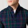 Men's Organic Long Sleeve Stretch Poplin Button Down Shirt, Scottish Plaid - Button Downs - 2