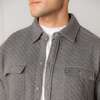 Men's Long Sleeve Quilted Shirt Jacket, Quilted Dark Gray Heather - Button Downs - 2