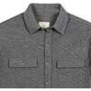 Men's Long Sleeve Quilted Shirt Jacket, Quilted Dark Gray Heather - Button Downs - 4
