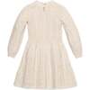 Baby Organic Rosette Detail Cable Knit Sweater Dress, Ivory Cable with Rosettes - Dresses - 4
