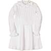 BabyOrganic Chunky Ruffle Edge Sweater Dress, Soft White Cable - Dresses - 1 - thumbnail