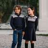 Organic Mock Neck Intarsia Sweater, Scottish Snowflake - Sweaters - 2