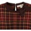 Organic Long Sleeve Bow Detail Intarsia Sweater Dress, Fireside Plaid Intarsia - Dresses - 3