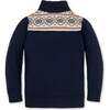 Organic Mock Neck Intarsia Sweater, Scottish Snowflake - Sweaters - 4