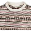 Organic Long Sleeve Intarsia Crew Neck Pullover Sweater, Ivory Fireside Fair Isle - Sweaters - 2