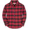 Big Kids Organic Long Sleeve Flannel Button Down Shirt, London Plaid - Button Downs - 1 - thumbnail