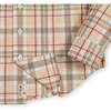 Organic Long Sleeve Stretch Poplin Shirt, Fireside Plaid - Button Downs - 3