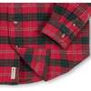 Big Kids Organic Long Sleeve Flannel Button Down Shirt, London Plaid - Button Downs - 4 - thumbnail