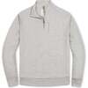 Men's Quilted Half Zip Pullover, Quilted Light Gray Heather - Sweatshirts - 1 - thumbnail