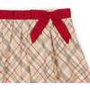 Organic Pull-on Bow Sash Party Skirt, London Plaid - Skirts - 2