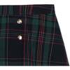 Organic Pull-on Double Button Party Skirt, Scottish Plaid - Skirts - 2 - thumbnail