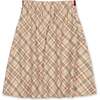 Organic Pull-on Bow Sash Party Skirt, London Plaid - Skirts - 3