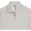Men's Quilted Half Zip Pullover, Quilted Light Gray Heather - Sweatshirts - 4