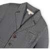 Fleece Suit Blazer Made with Organic Cotton, Charcoal Heather Herringbone - Blazers & Sport Coats - 3