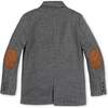 Fleece Suit Blazer Made with Organic Cotton, Charcoal Heather Herringbone - Blazers & Sport Coats - 4