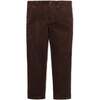 Baby Organic Stretch Corduroy Pant, Chocolate - Pants - 1 - thumbnail