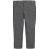 Fleece Suit Pant Made with Organic Cotton, Charcoal Heather Herringbone - Pants - 1 - thumbnail