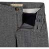 Fleece Suit Pant Made with Organic Cotton, Charcoal Heather Herringbone - Pants - 2