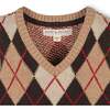 Baby Organic V-Neck Argyle Sweater Vest, Fireside Argyle - Vests - 2